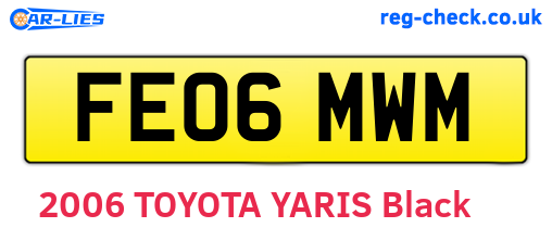 FE06MWM are the vehicle registration plates.