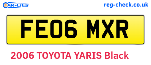 FE06MXR are the vehicle registration plates.