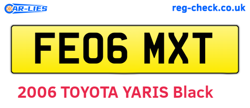 FE06MXT are the vehicle registration plates.