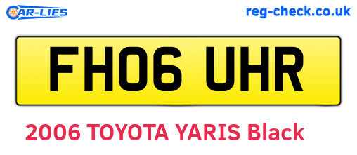 FH06UHR are the vehicle registration plates.