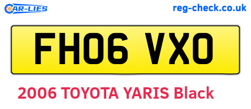 FH06VXO are the vehicle registration plates.