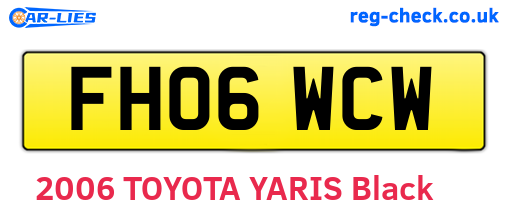 FH06WCW are the vehicle registration plates.