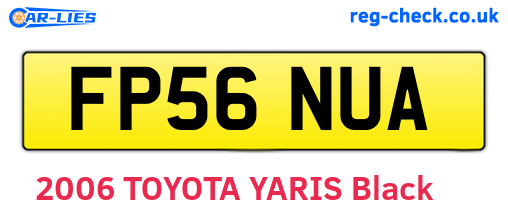 FP56NUA are the vehicle registration plates.