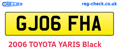 GJ06FHA are the vehicle registration plates.