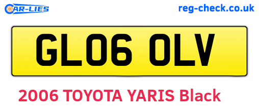 GL06OLV are the vehicle registration plates.