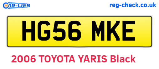 HG56MKE are the vehicle registration plates.