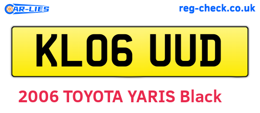 KL06UUD are the vehicle registration plates.
