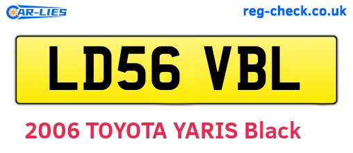 LD56VBL are the vehicle registration plates.