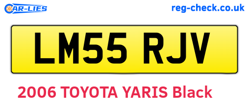 LM55RJV are the vehicle registration plates.
