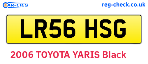 LR56HSG are the vehicle registration plates.