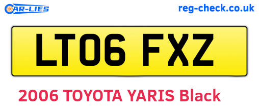 LT06FXZ are the vehicle registration plates.