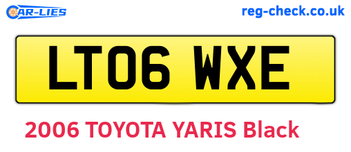 LT06WXE are the vehicle registration plates.