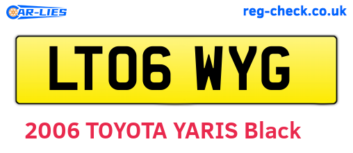 LT06WYG are the vehicle registration plates.
