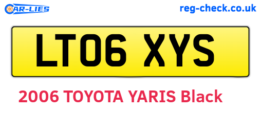 LT06XYS are the vehicle registration plates.