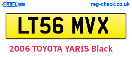 LT56MVX are the vehicle registration plates.