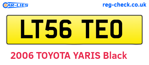 LT56TEO are the vehicle registration plates.