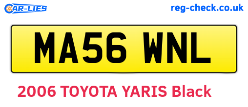 MA56WNL are the vehicle registration plates.