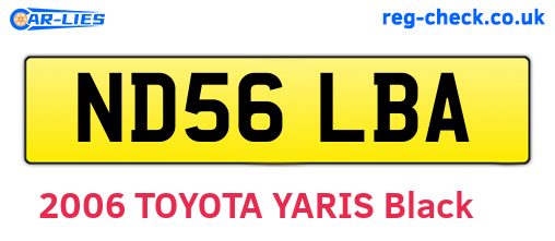 ND56LBA are the vehicle registration plates.