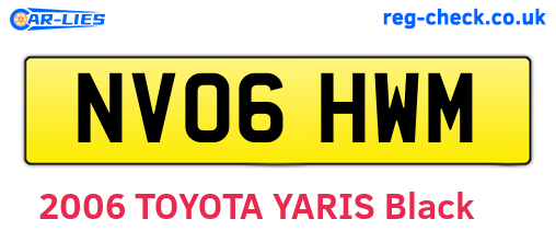 NV06HWM are the vehicle registration plates.