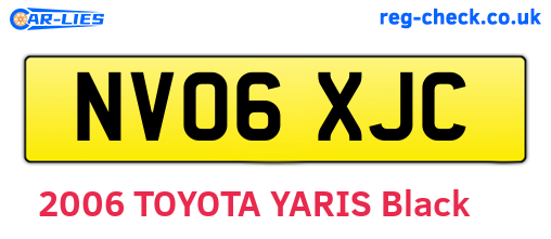 NV06XJC are the vehicle registration plates.