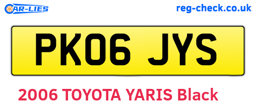 PK06JYS are the vehicle registration plates.