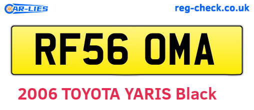 RF56OMA are the vehicle registration plates.