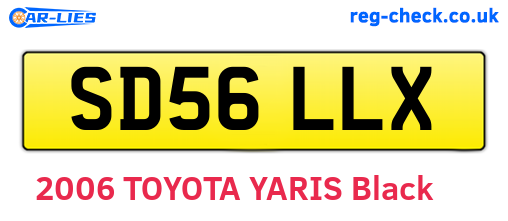 SD56LLX are the vehicle registration plates.