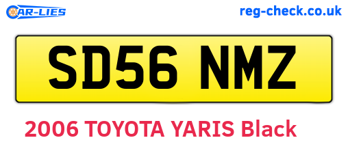 SD56NMZ are the vehicle registration plates.