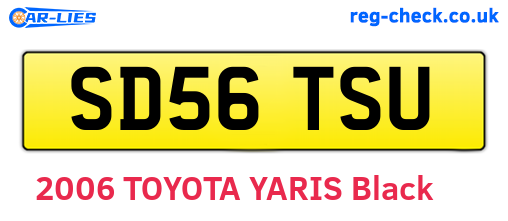 SD56TSU are the vehicle registration plates.