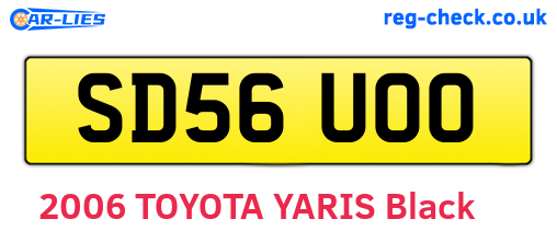 SD56UOO are the vehicle registration plates.