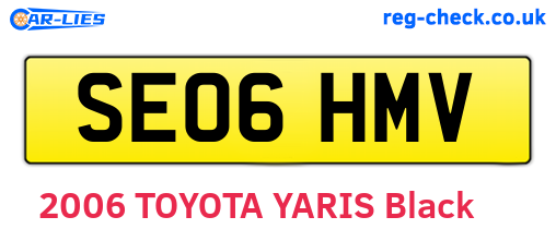 SE06HMV are the vehicle registration plates.