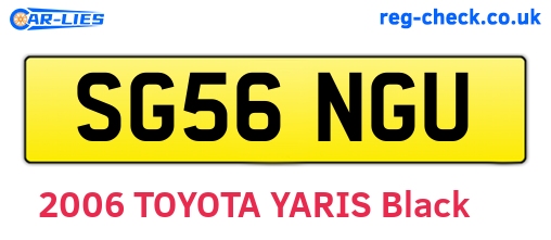 SG56NGU are the vehicle registration plates.