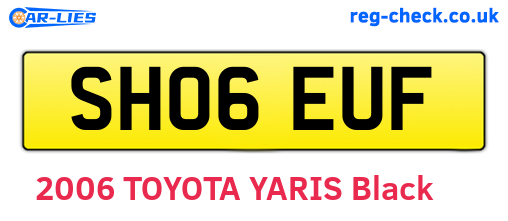 SH06EUF are the vehicle registration plates.