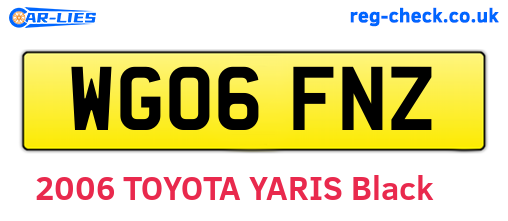 WG06FNZ are the vehicle registration plates.