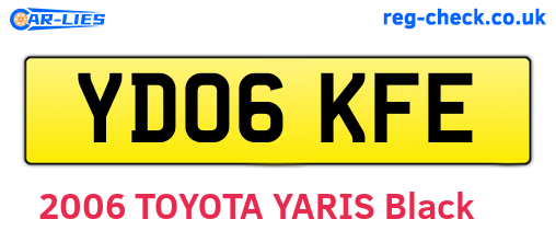 YD06KFE are the vehicle registration plates.