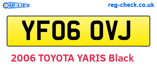 YF06OVJ are the vehicle registration plates.