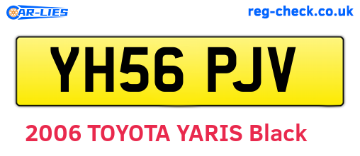 YH56PJV are the vehicle registration plates.