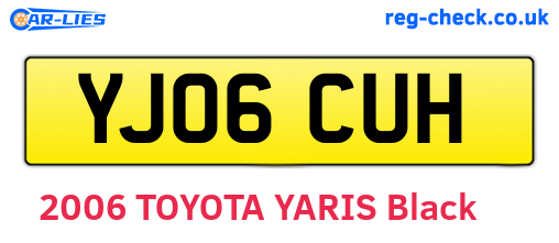 YJ06CUH are the vehicle registration plates.