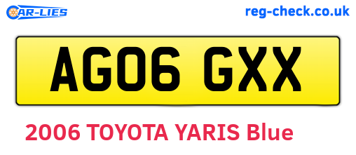 AG06GXX are the vehicle registration plates.