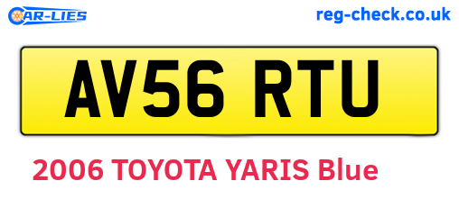 AV56RTU are the vehicle registration plates.