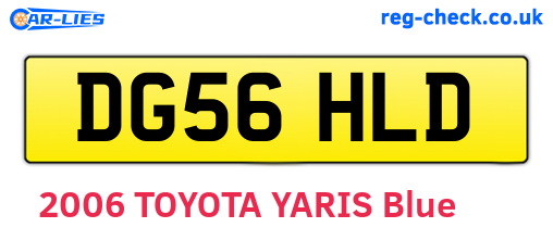 DG56HLD are the vehicle registration plates.