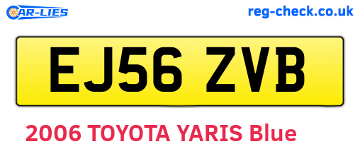 EJ56ZVB are the vehicle registration plates.