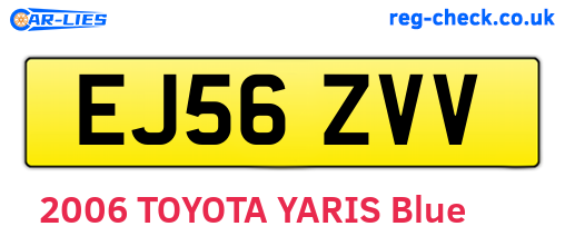 EJ56ZVV are the vehicle registration plates.