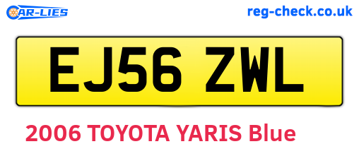 EJ56ZWL are the vehicle registration plates.