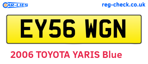 EY56WGN are the vehicle registration plates.