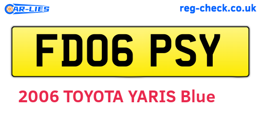 FD06PSY are the vehicle registration plates.