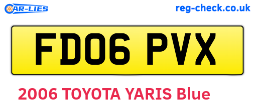 FD06PVX are the vehicle registration plates.