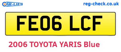 FE06LCF are the vehicle registration plates.