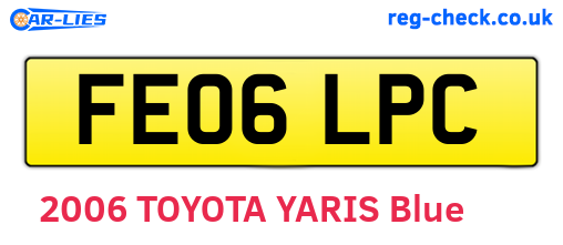 FE06LPC are the vehicle registration plates.