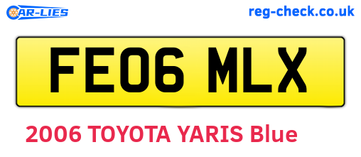 FE06MLX are the vehicle registration plates.